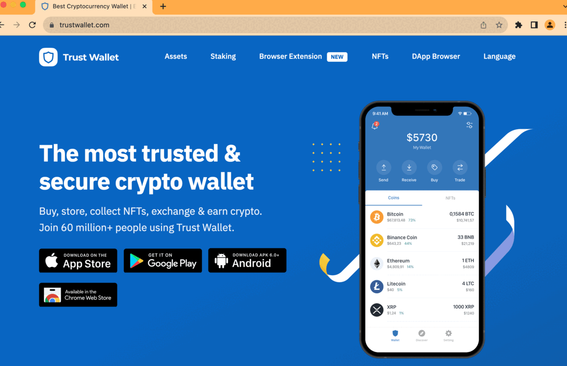 Instalando una aplicación de billetera de criptomonedas